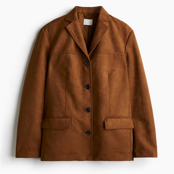 SINGLE-BREASTED SUEDE JACKET - Picture 2 of 3